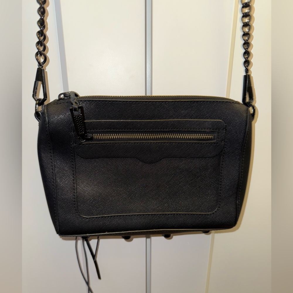 Rebecca Minkoff Avery Black Saffiano Leather Chain Strap
Crossbody Bag